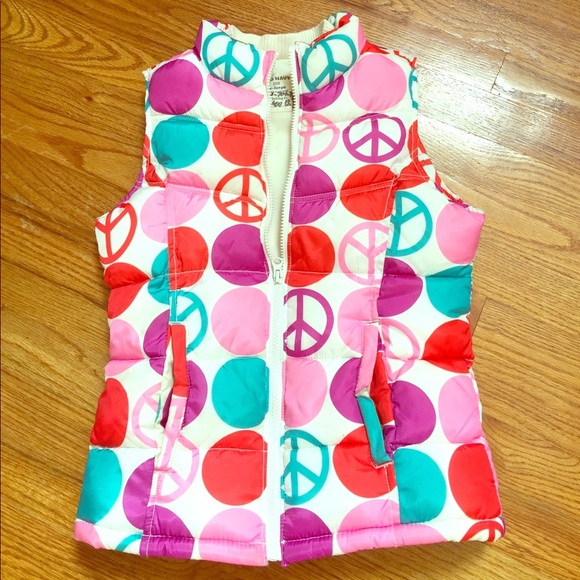 Old Navy Other - Girls Old Navy Polka Dot Puffer Vest Xlarge XL